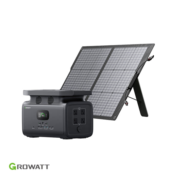 Growatt INFINITY 1500 Battery Generator + 200W Solar Panel | 1512Wh Capacity & 2000W Output