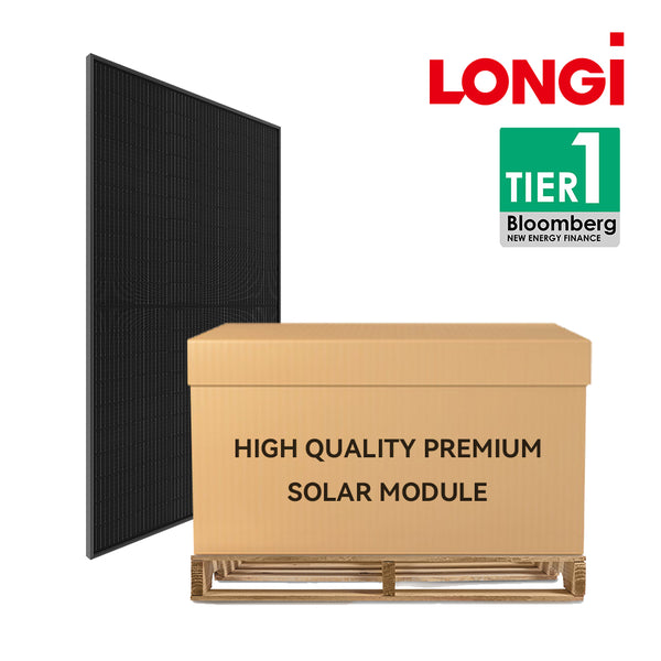 LONGi 10.95kW Pallet | LR4-60HPB 365M 365W Full Black Monocrystalline Solar Panel | Tier 1 Brand | Full Pallet 30pcs/ pallet ( 10.95kW )