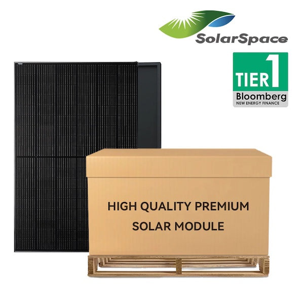 14.58kW Pallet - SolarSpace 405w All-Black Mono PERC Solar Module  | 300mm Cable Length |  14.58kW Total