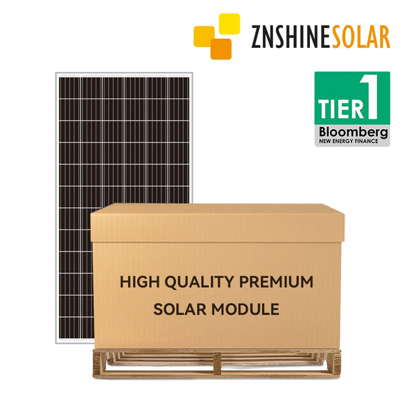 11.47/12.25kW Pallet - ZNSHINE SOLAR 5BB Monocrystalline PV Module | ZXM6-72 380/395 Solar Panel | Full Pallet ( 31 Panels ) 11.47/12.25kW Total